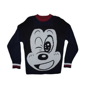 Disney x Tommy Hilfiger Mickey Mouse Knit Sweater | Navy Red | Men’s Smallsd